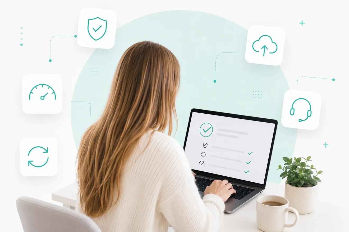 Laptop mockup showing a custom-designed website homepage