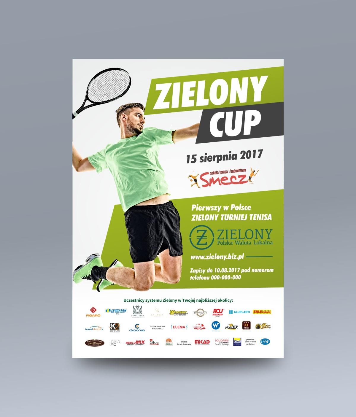 projekt plakatu turniej tenisowy
