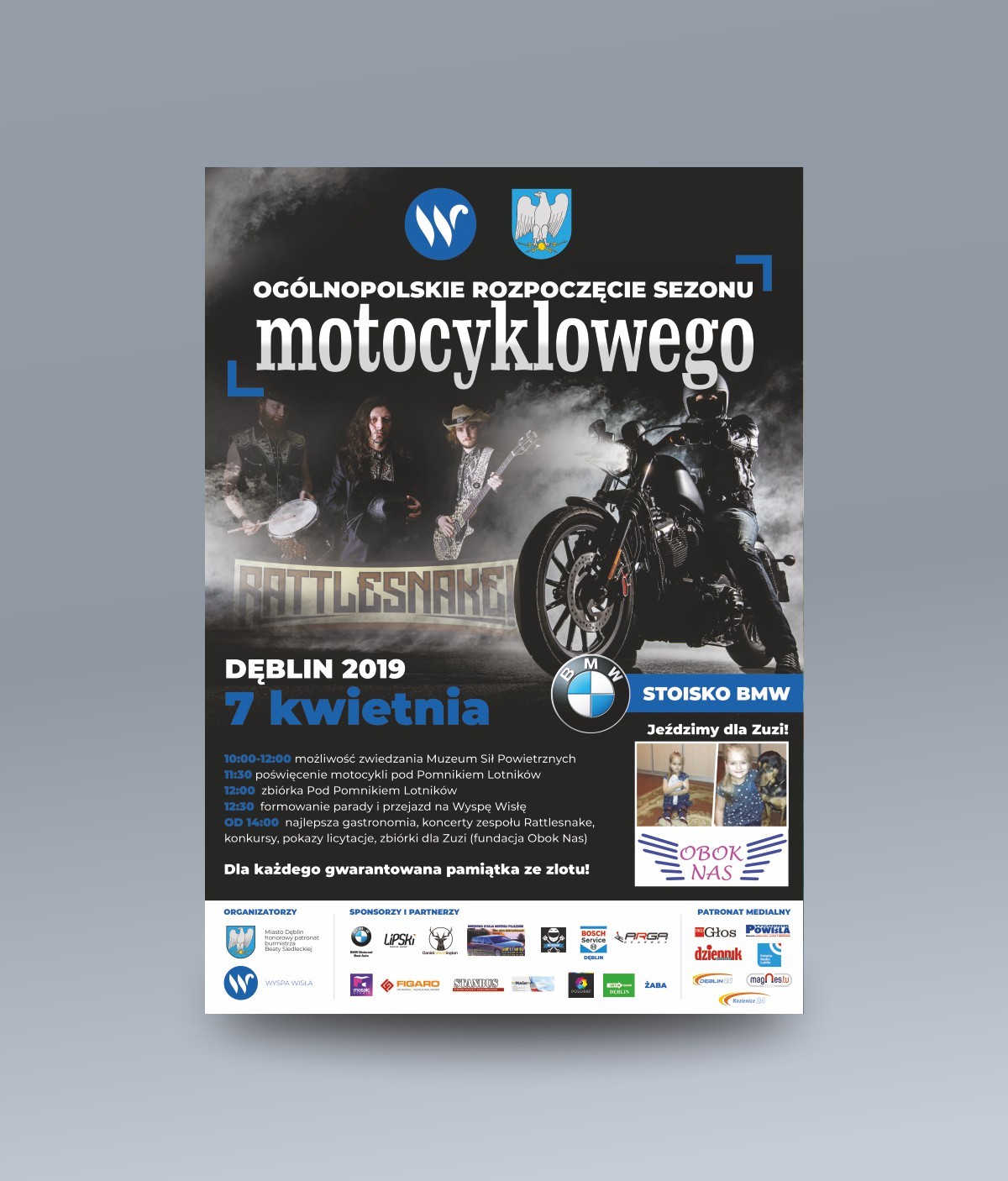 projekt plakatu motocyklowego